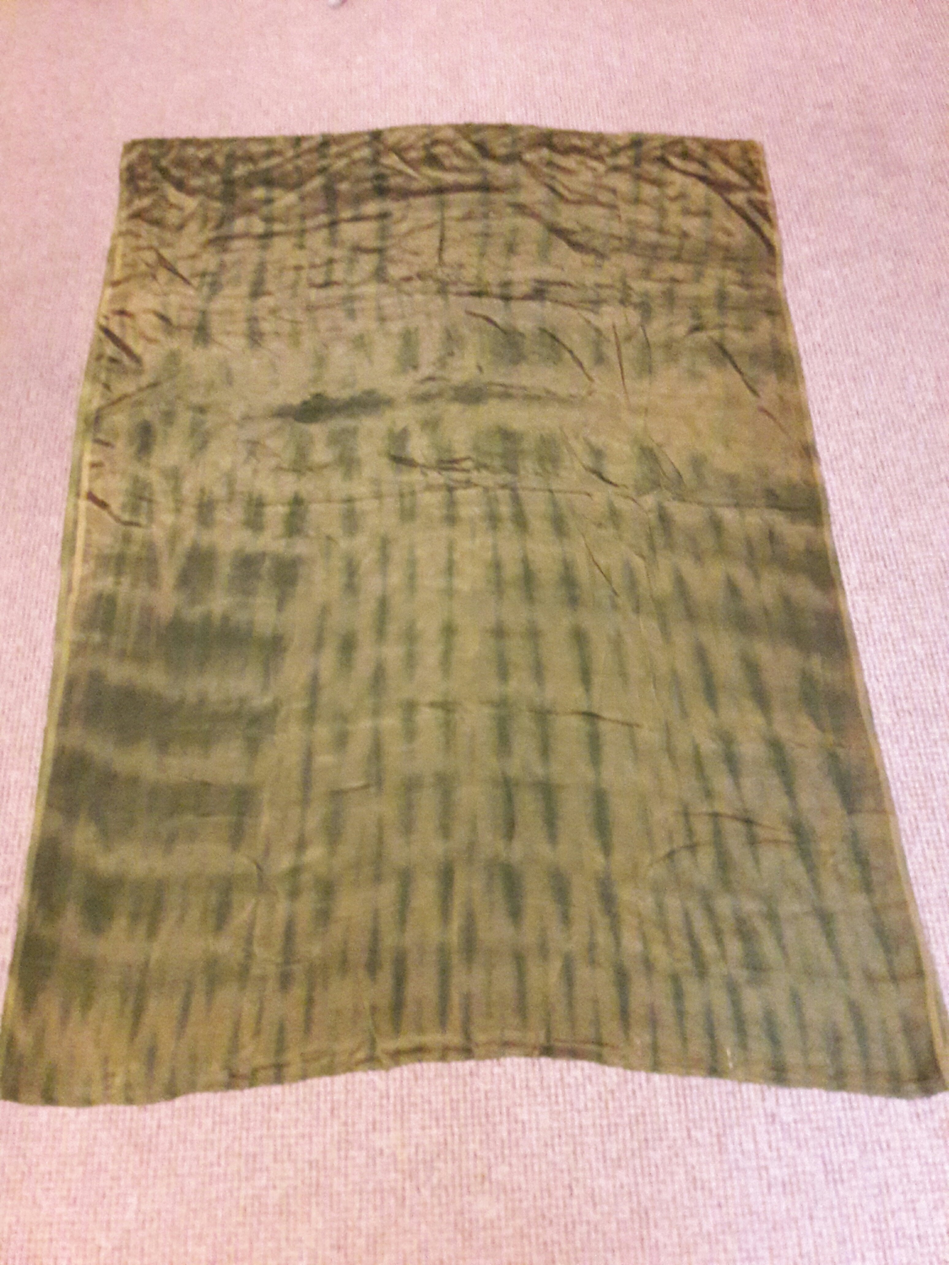 photo of olive-green silk fabric